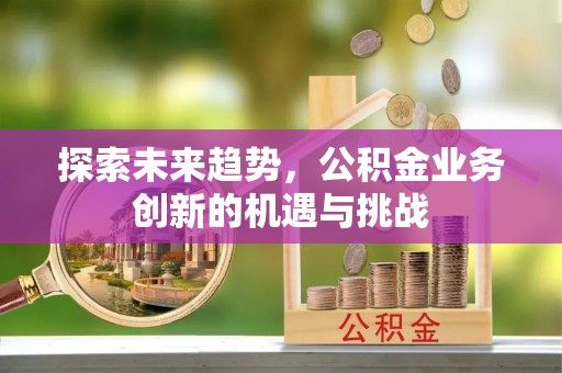 全方位探索未来趋势，公积金业务创新的机遇与挑战