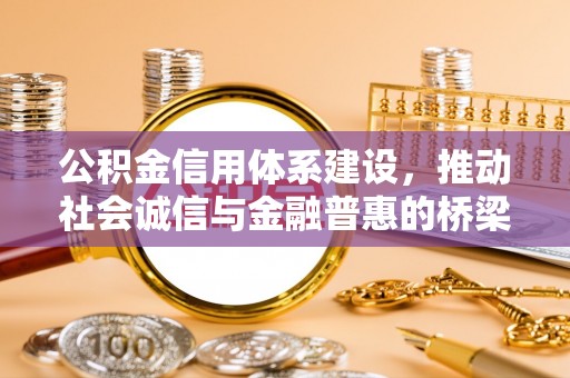 全方位公积金信用体系建设，推动社会诚信与金融普惠的桥梁
