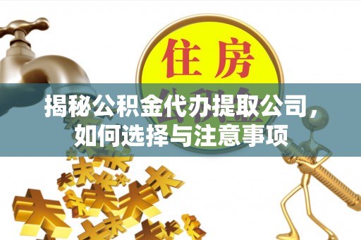 全方位揭秘公积金代办提取公司，如何选择与注意事项