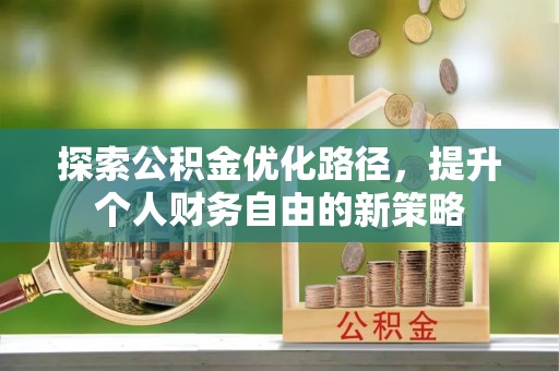 全方位探索公积金优化路径，提升个人财务自由的新策略