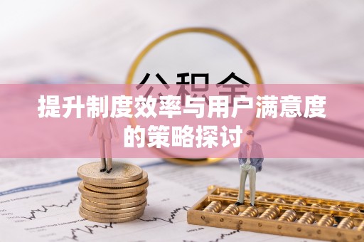全方位提升制度效率与用户满意度的策略探讨